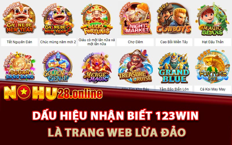 Dấu hiệu nhận biết 123Win là trang web lừa đảo