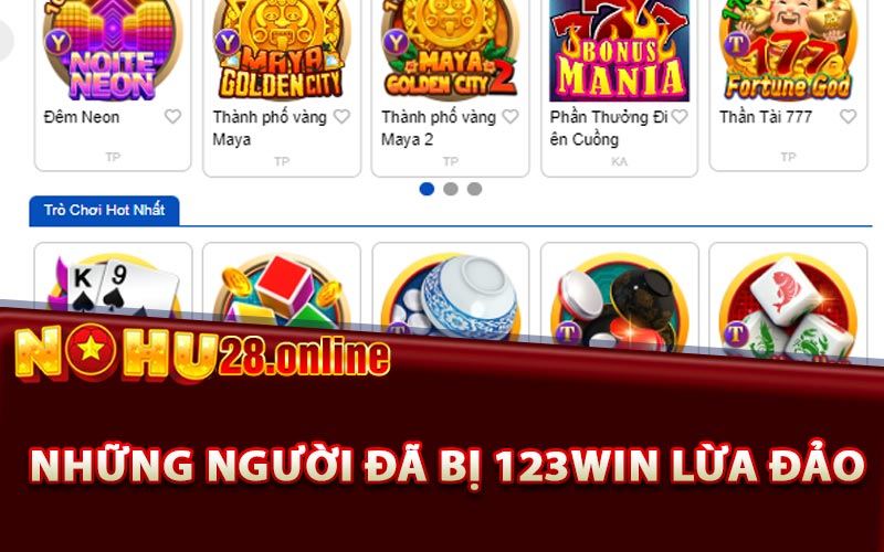 những người đã bị 123Win lừa đảo